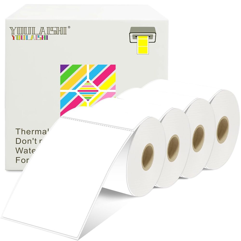 2825 1200PCS White Blank Label Stickers 3 x 5 Inch Rectangle Color Coding